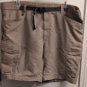 The North Face Tan Cargo Shorts with Adjustable Waist